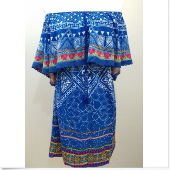 Black Flying Tomato Off the Shoulder Dress Size Small NWT Peasant Roses NEW Boho